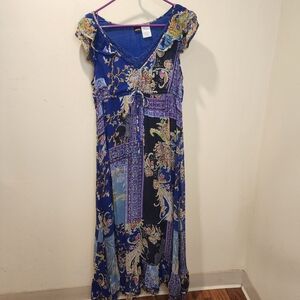 BILA Women's Spring Ruffled Sleeveless Maxi dress size M